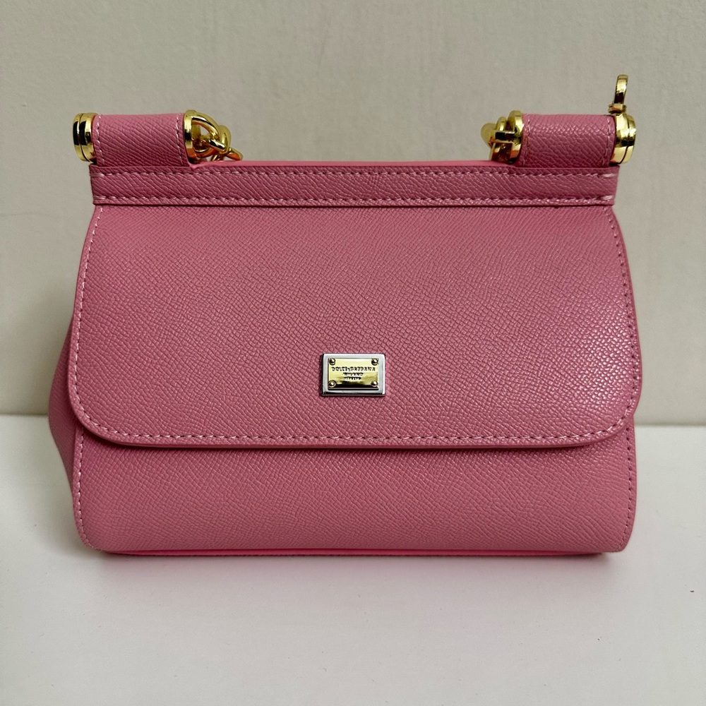 Dolce & Gabbana Pink Small Bag with Gold Accents